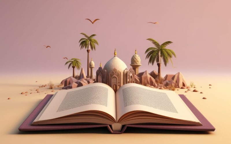 view-3d-islamic-quran-book